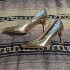 Metallic Gold Heels